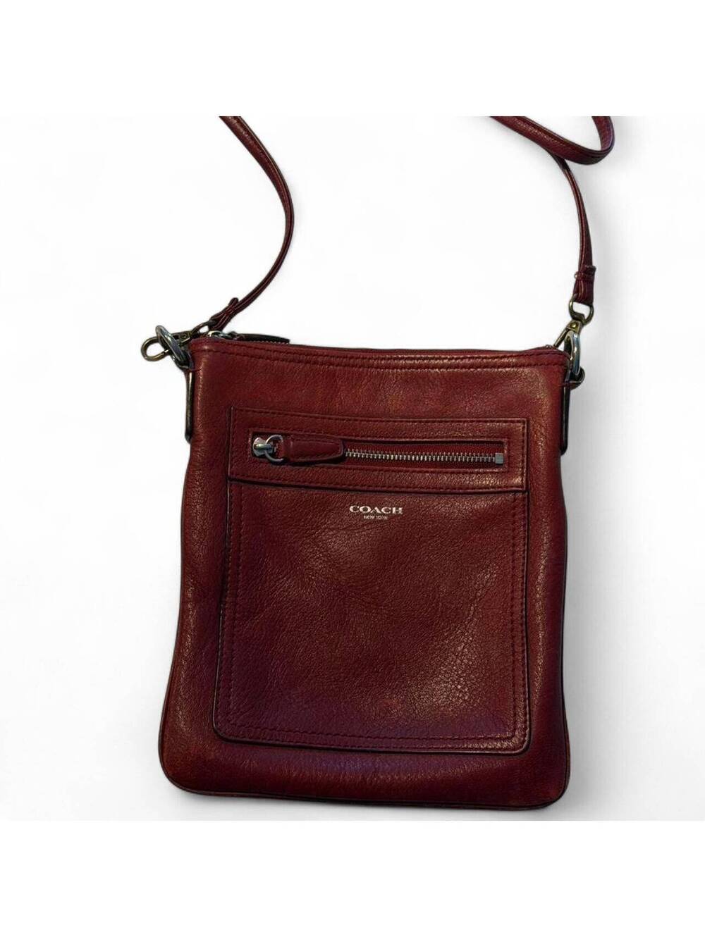 Coach Burgundy Leather Crossbody Bag